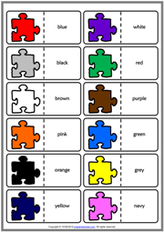 Colours ESL Vocabulary Worksheets